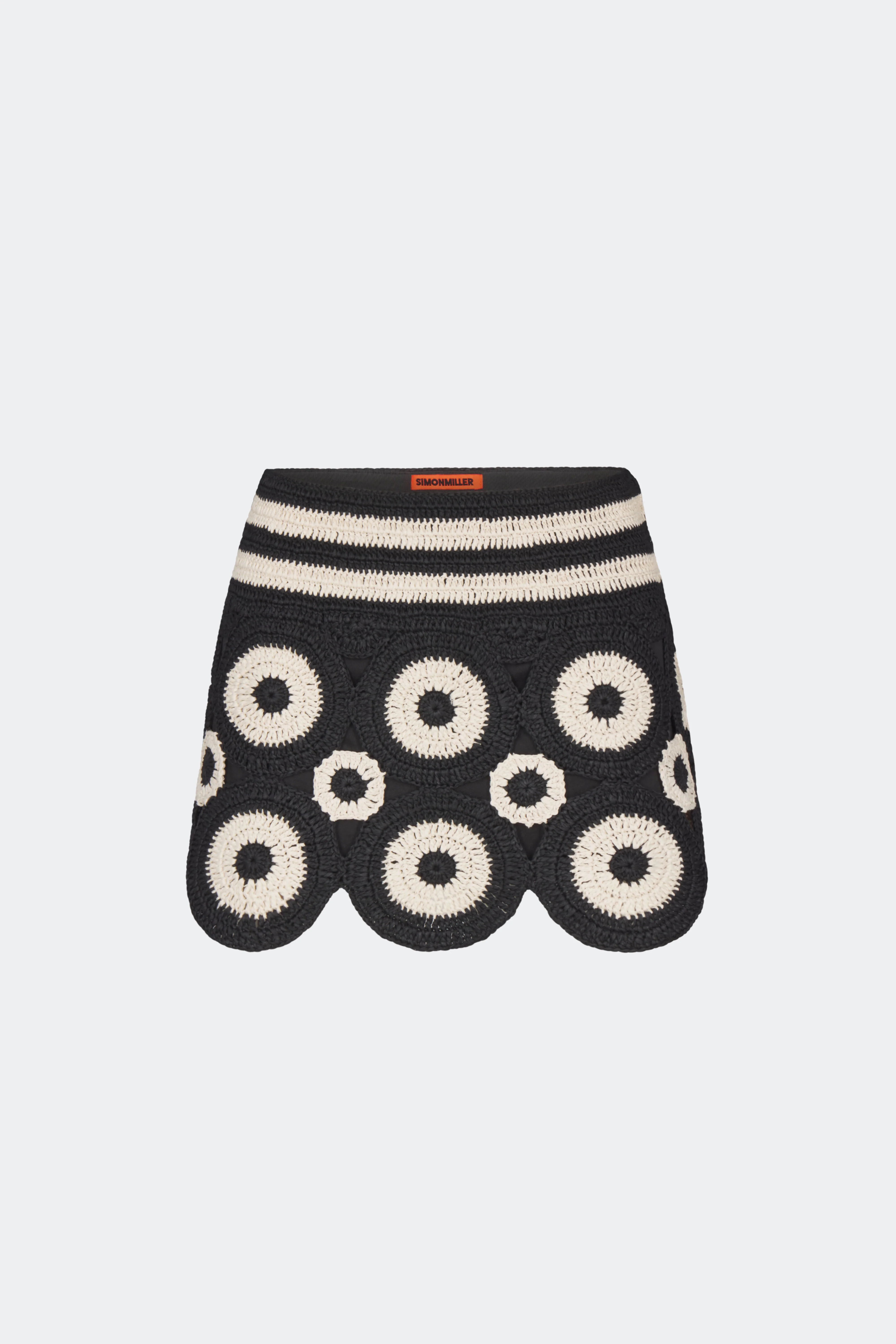 Beep Beep Mini Skirt In Cream/Black