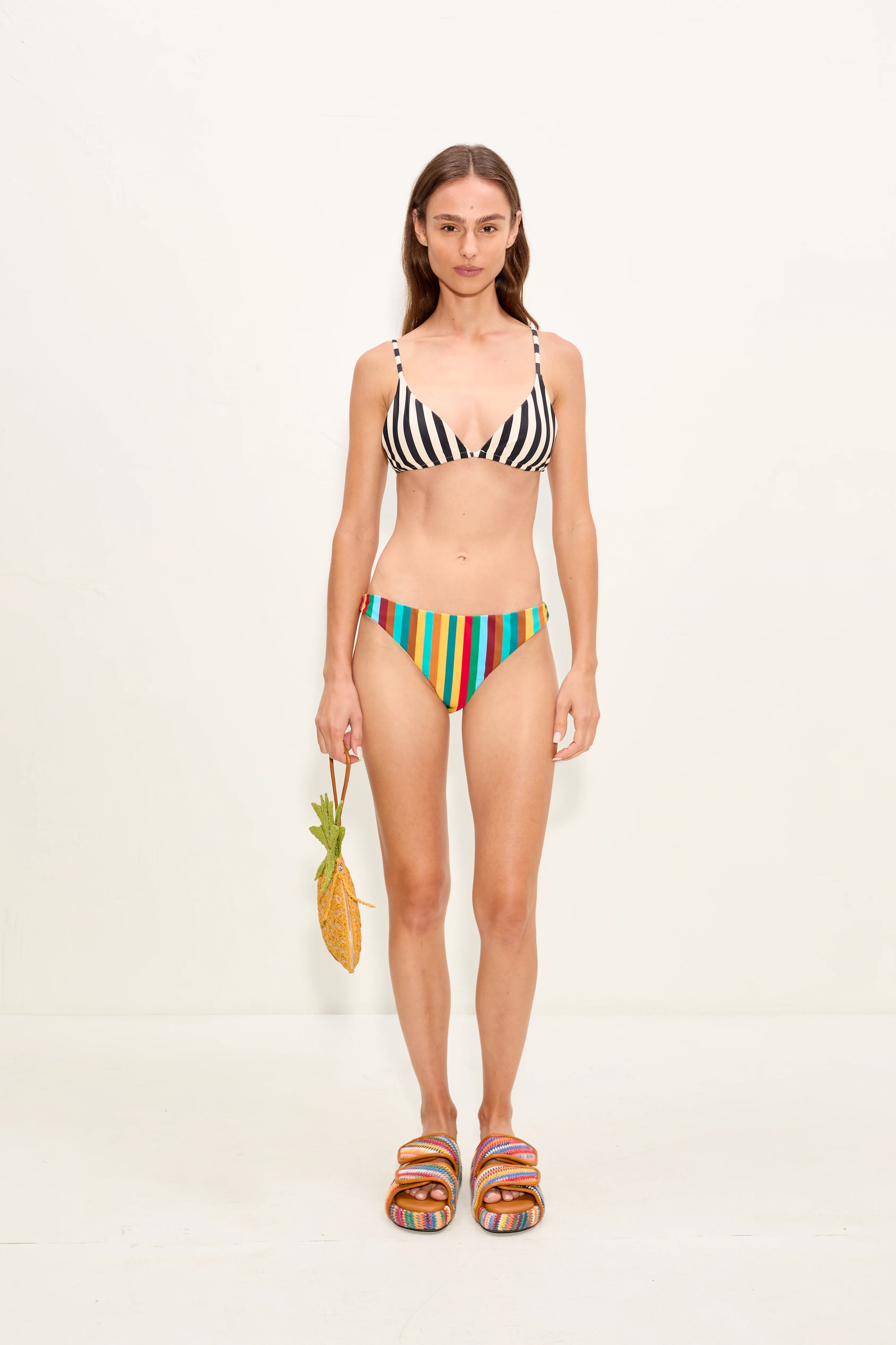 Bwai Bikini Top In Black/White Stripe - Image 3