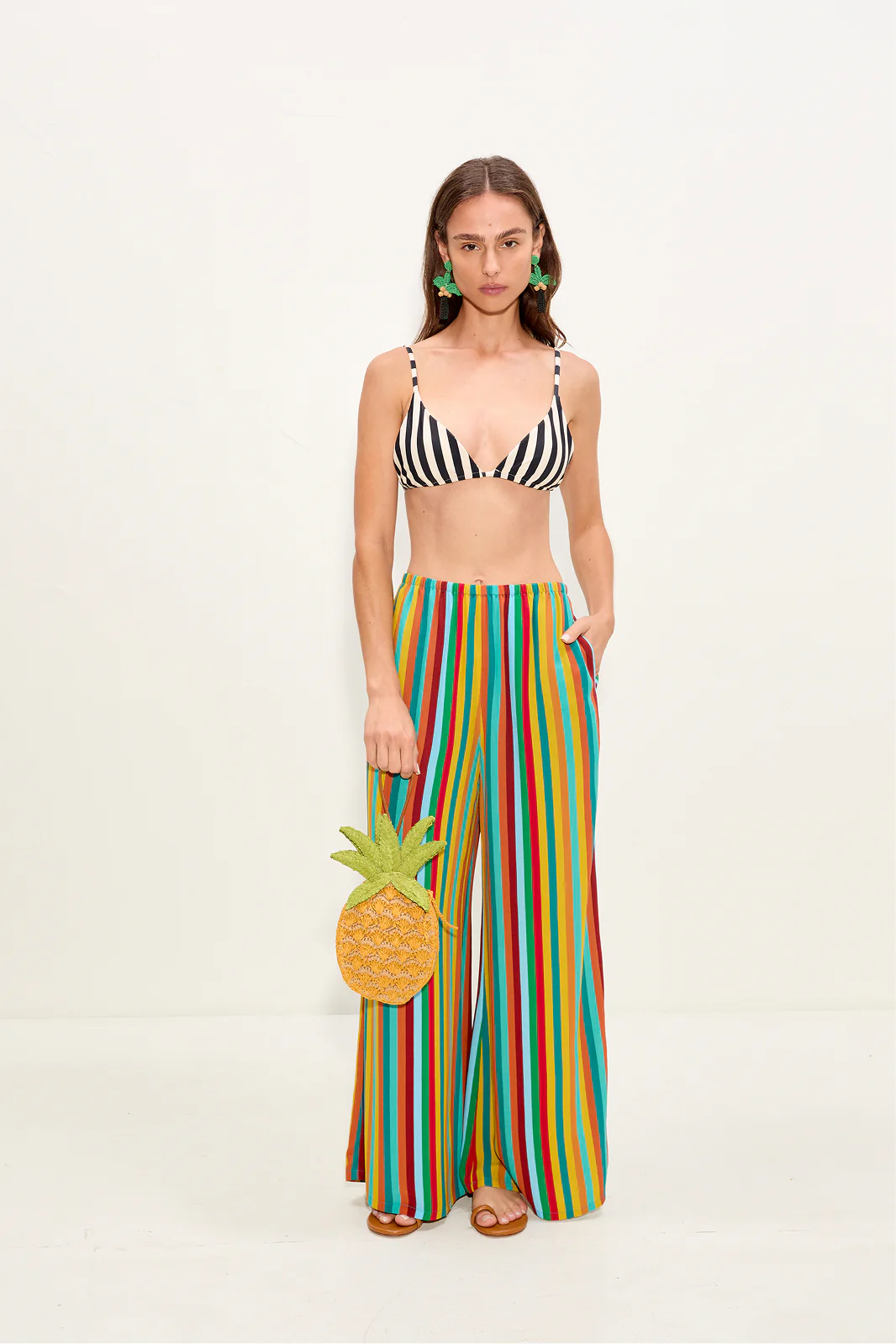 Bwai Bikini Top In Black/White Stripe - Image 6