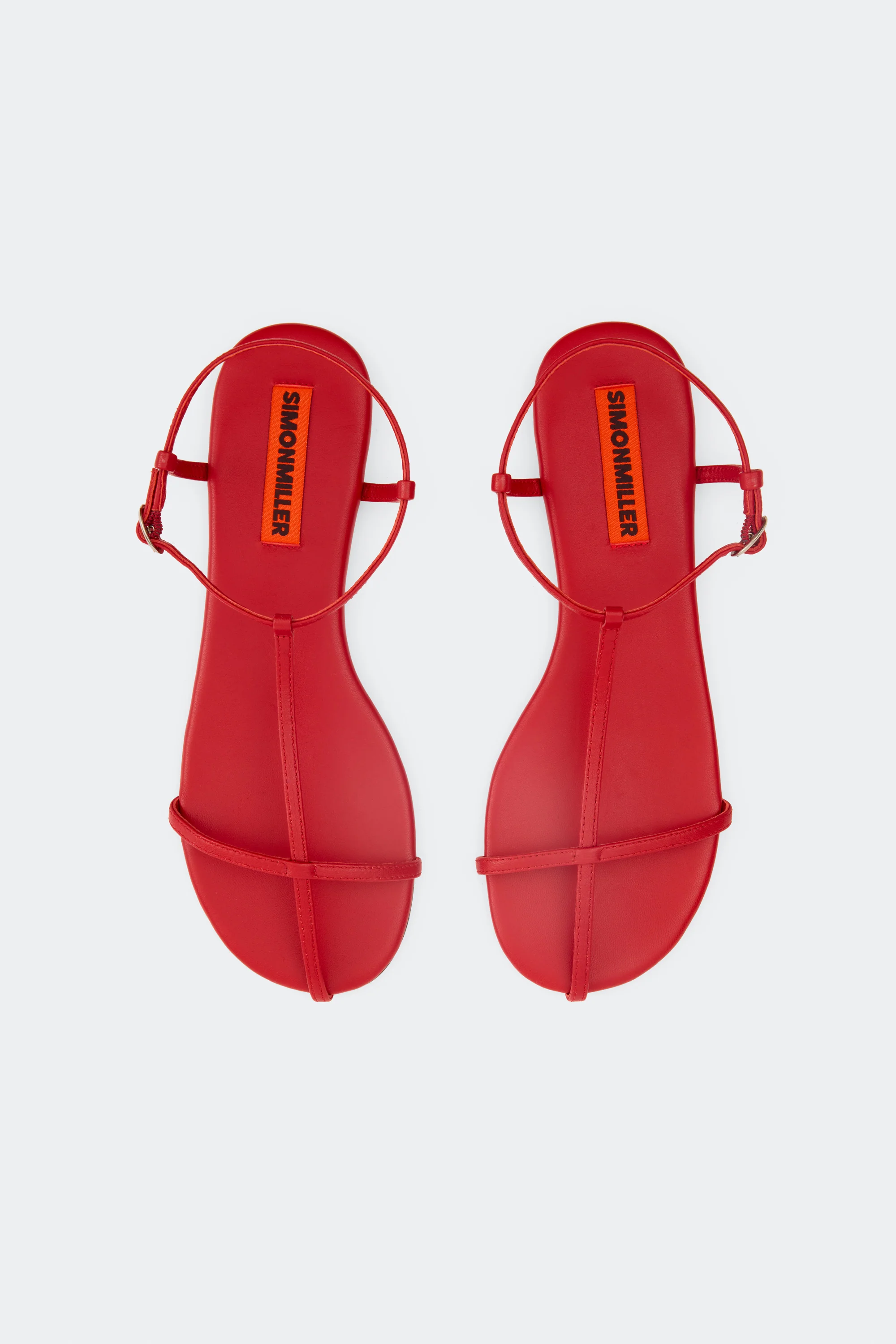 Cage Flat Sandal In Lucky Red - Image 2
