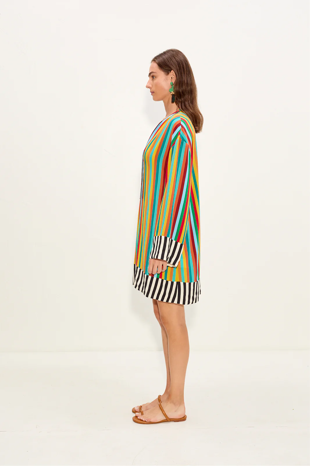 Diaz Mini Dress In Vibrant Multi Stripe - Image 3