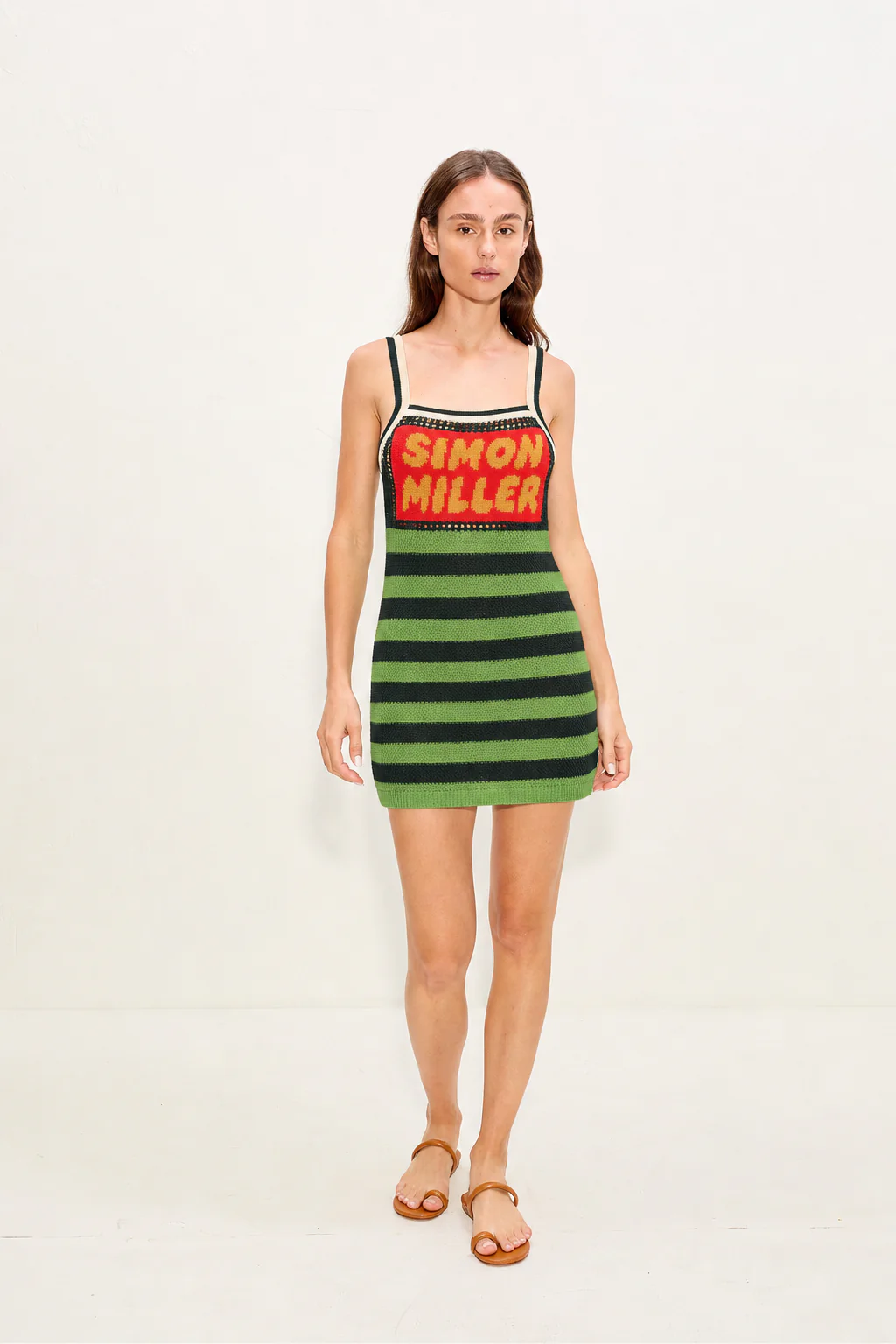 Dibby Crochet Mini Dress In Classic Dibby Graphic