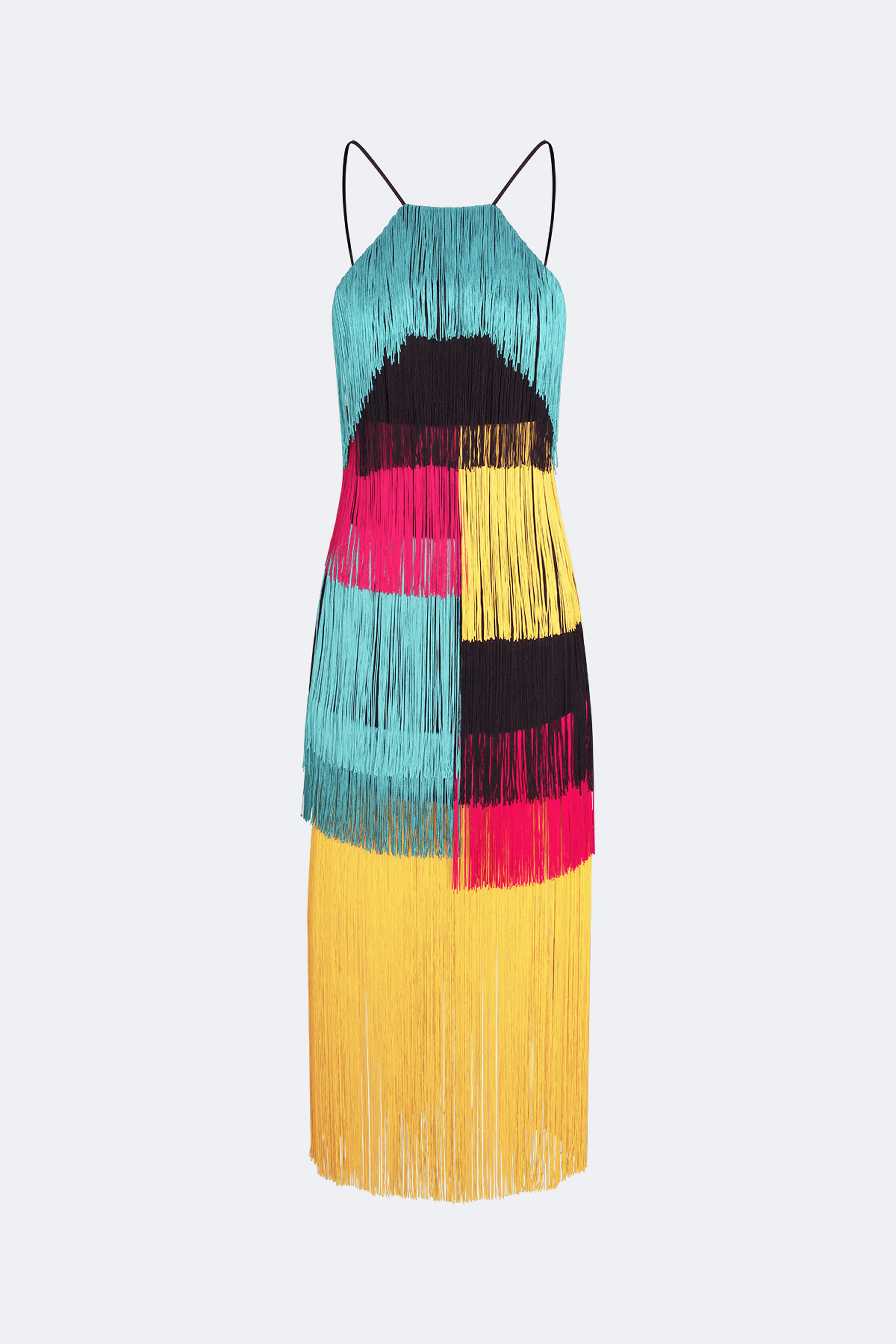 Drea Fringe Dress In Vibrant Multi Fringe - Image 3