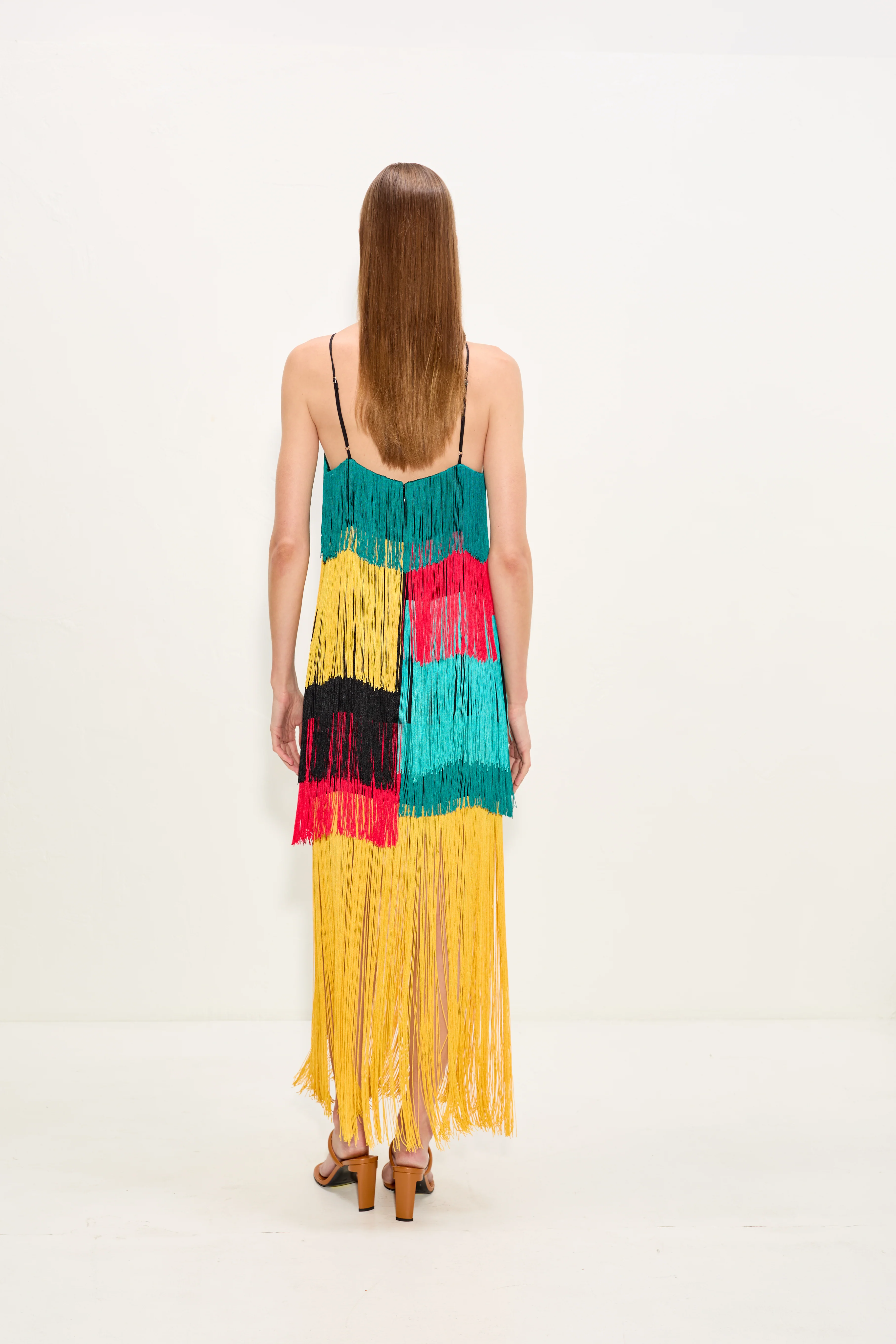 Drea Fringe Dress In Vibrant Multi Fringe - Image 5