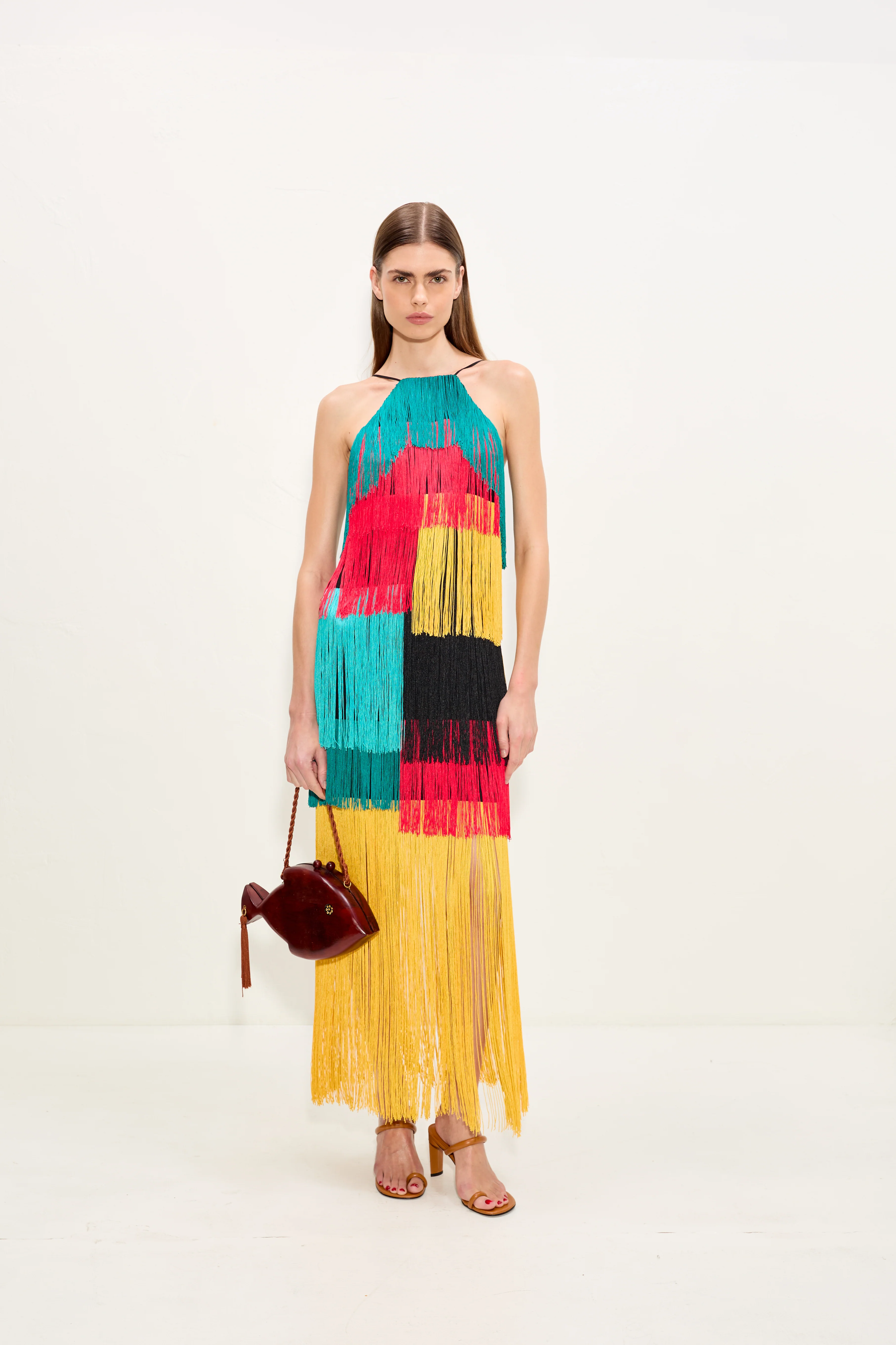 Drea Fringe Dress In Vibrant Multi Fringe - Image 6