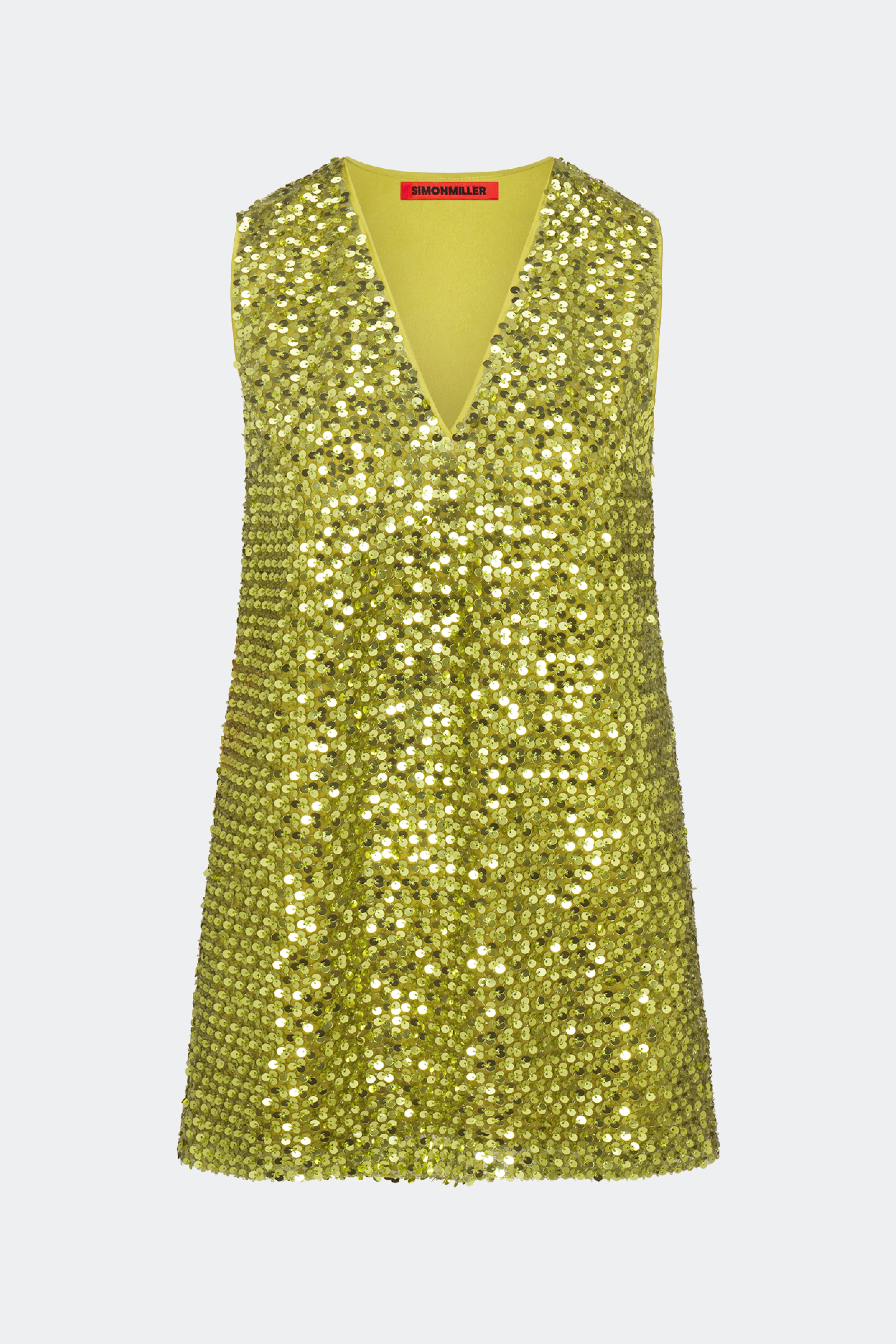 Fountain Sequin Dress In Metallic Pear - Image 2