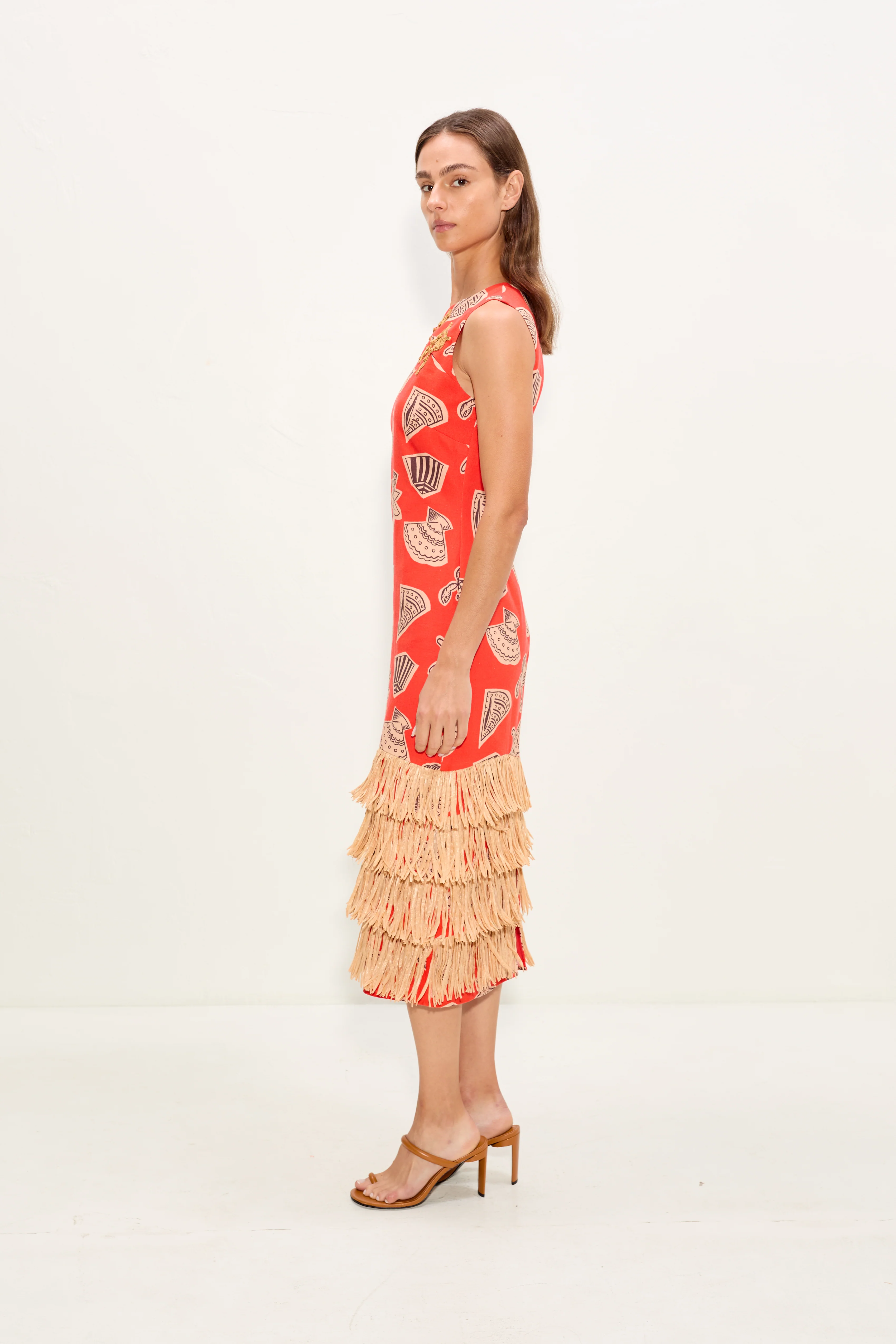 Jooni Linen Dress In Playful Sea Print - Image 3