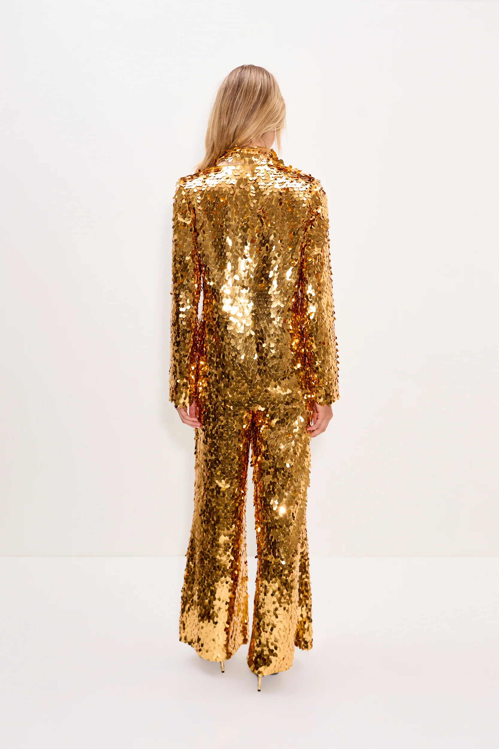 Leon Sequin Blazer In Star Gold - Image 5