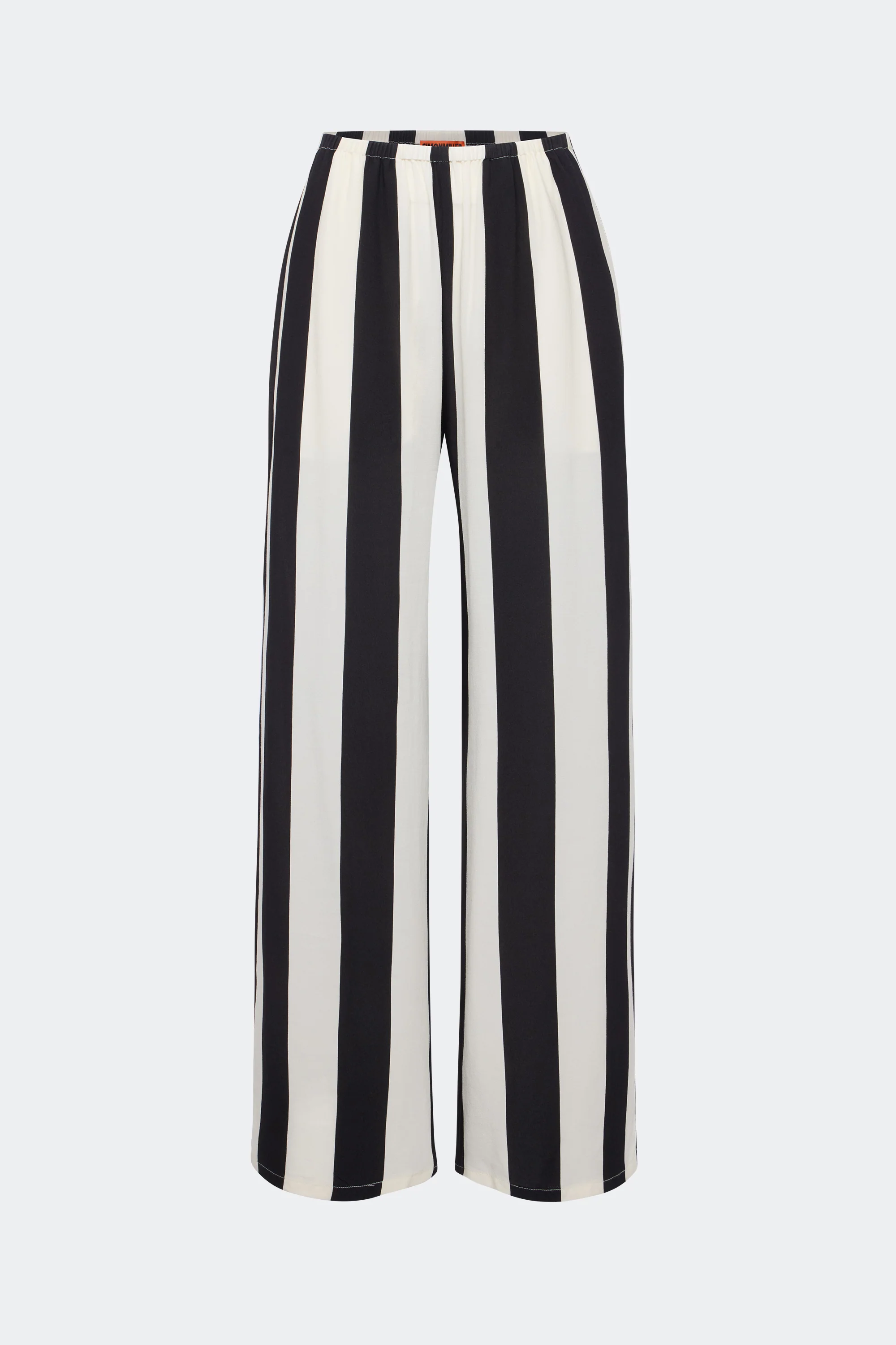Nella Wide Leg Pant In Black/White Stripe