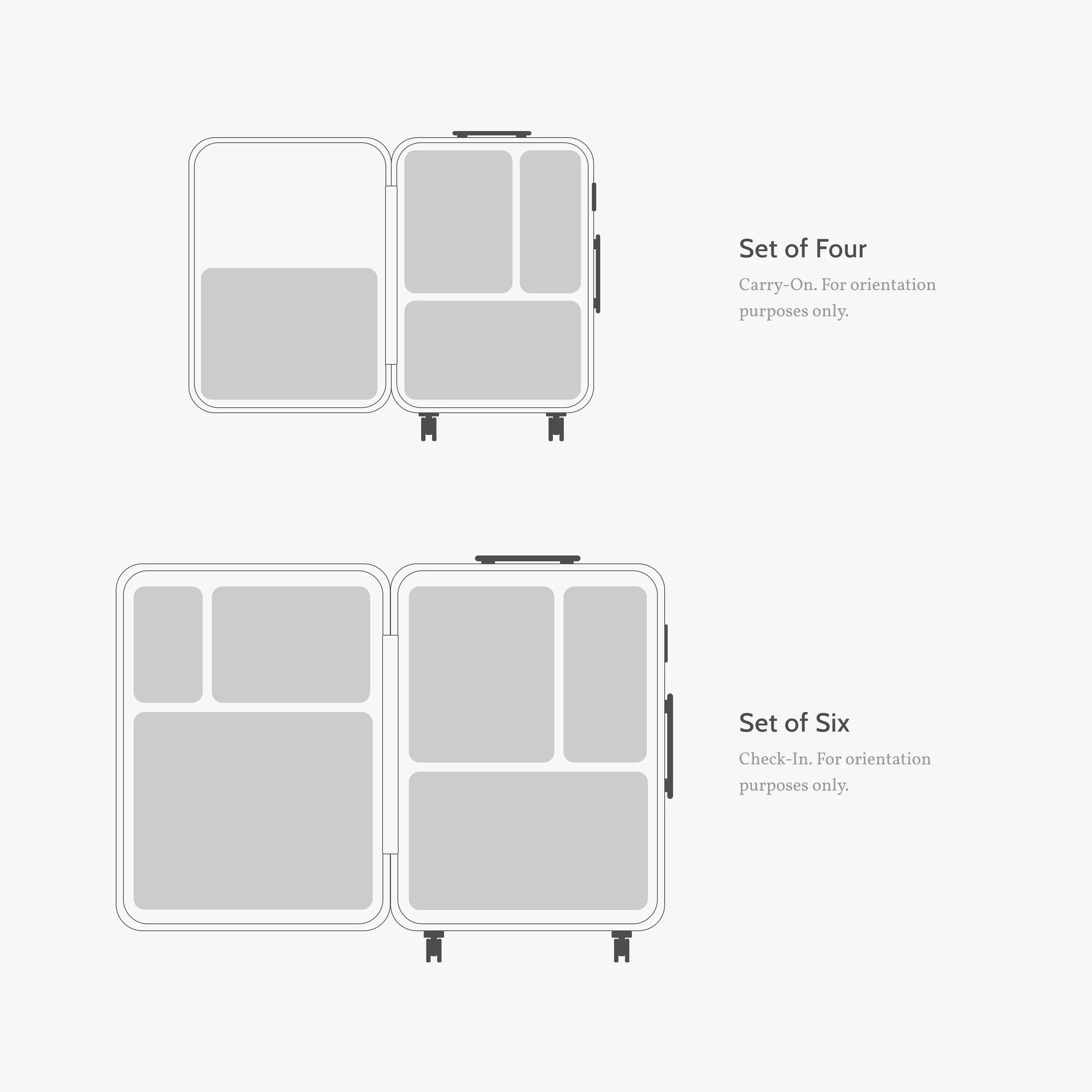 Packing Cubes Set of 4 In Black Stripe - Image 4