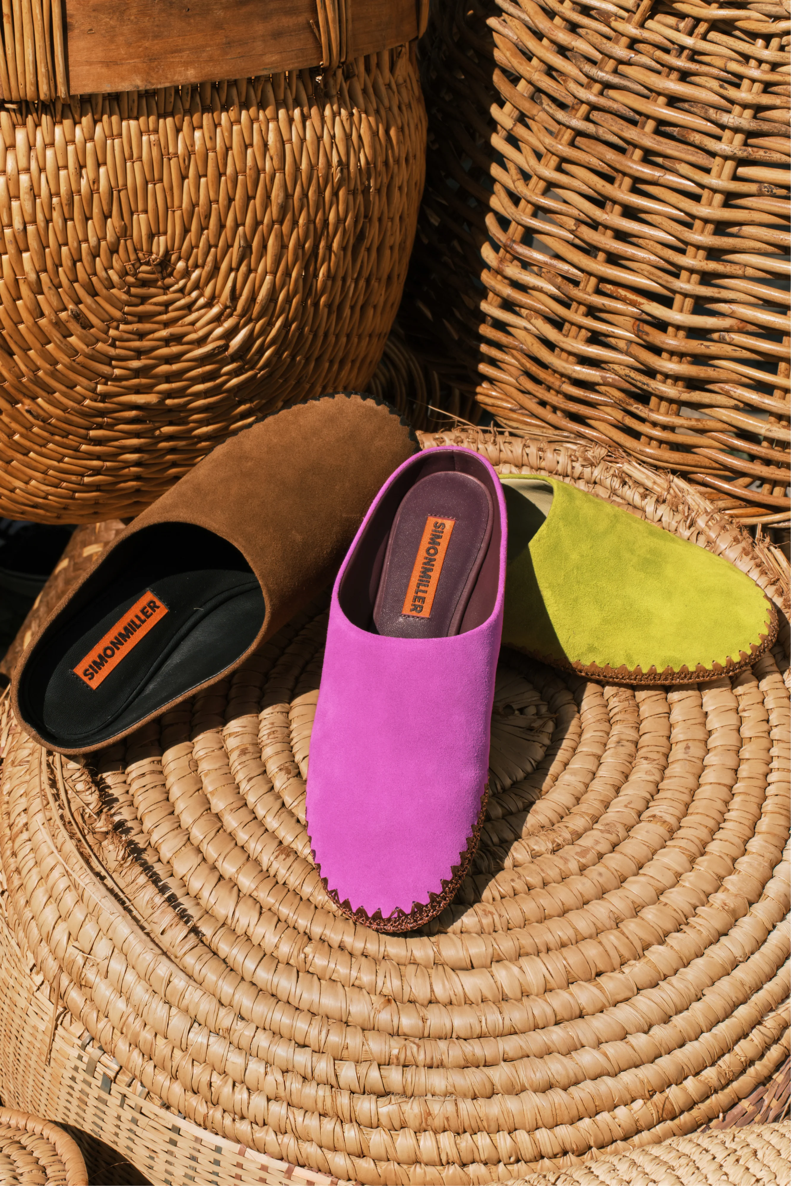 Riad Slipper In Moss Green/Natural - Image 4