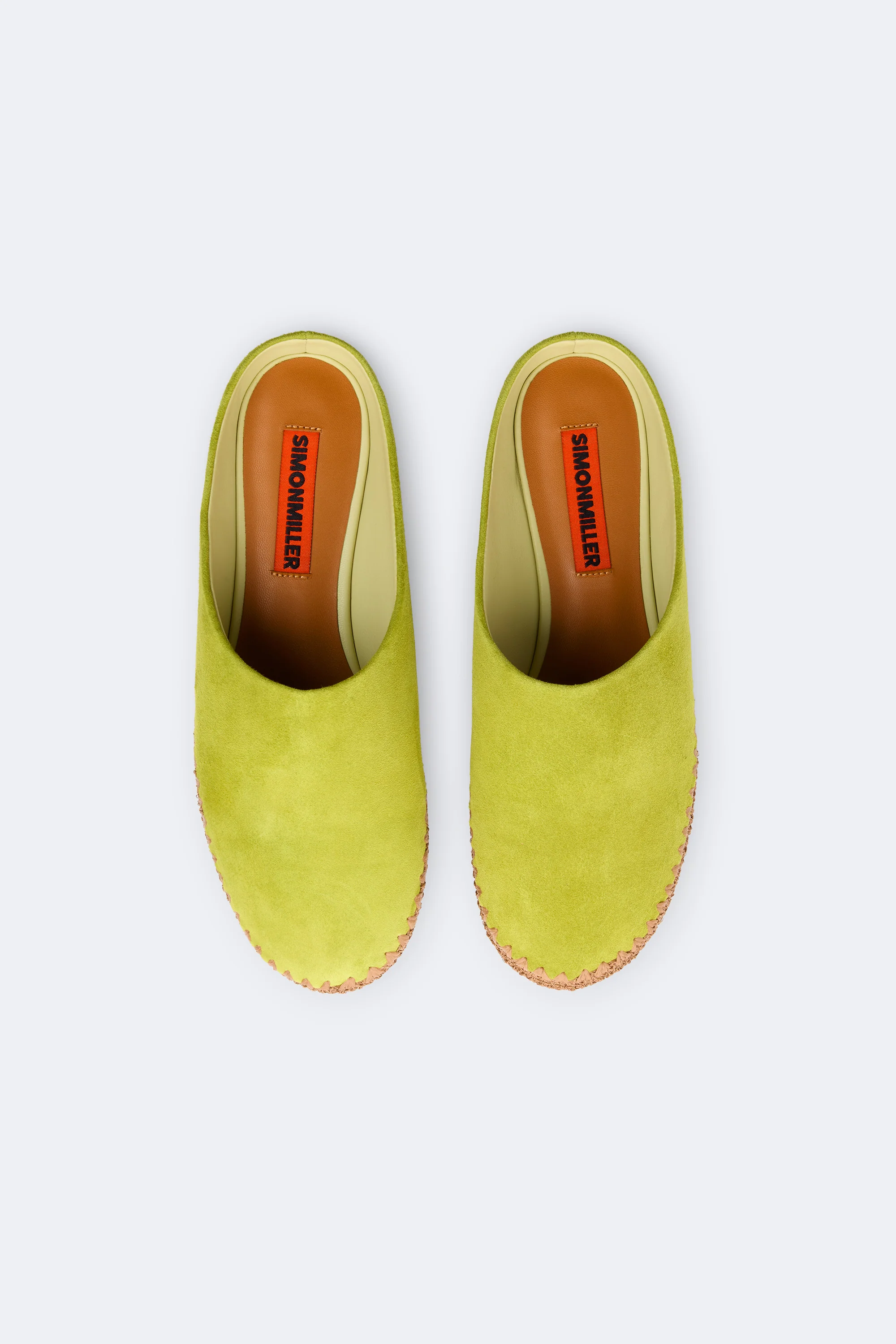 Riad Slipper In Moss Green/Natural - Image 2