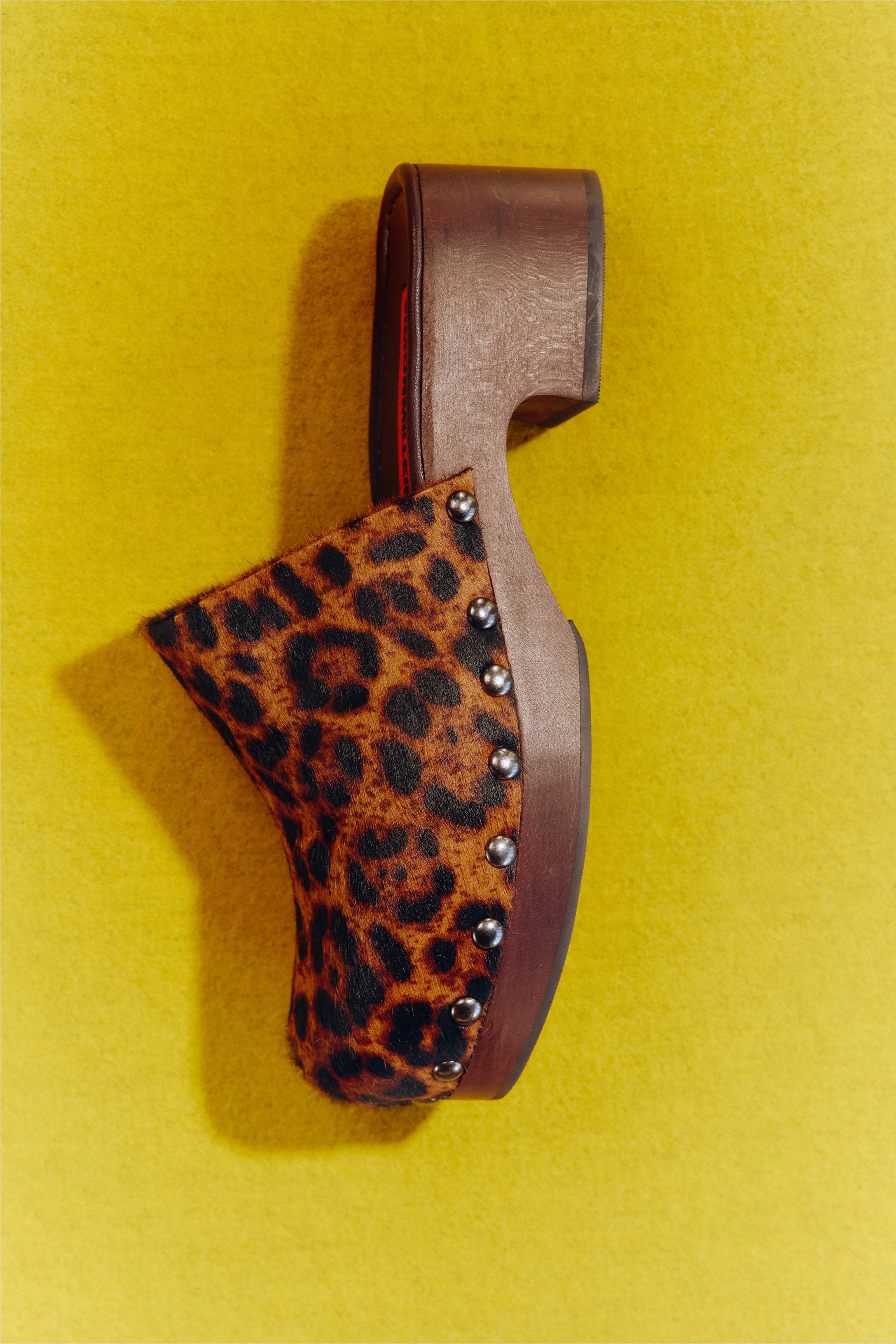 Rio Wood Clog In Choco Brown Leopard - Image 3