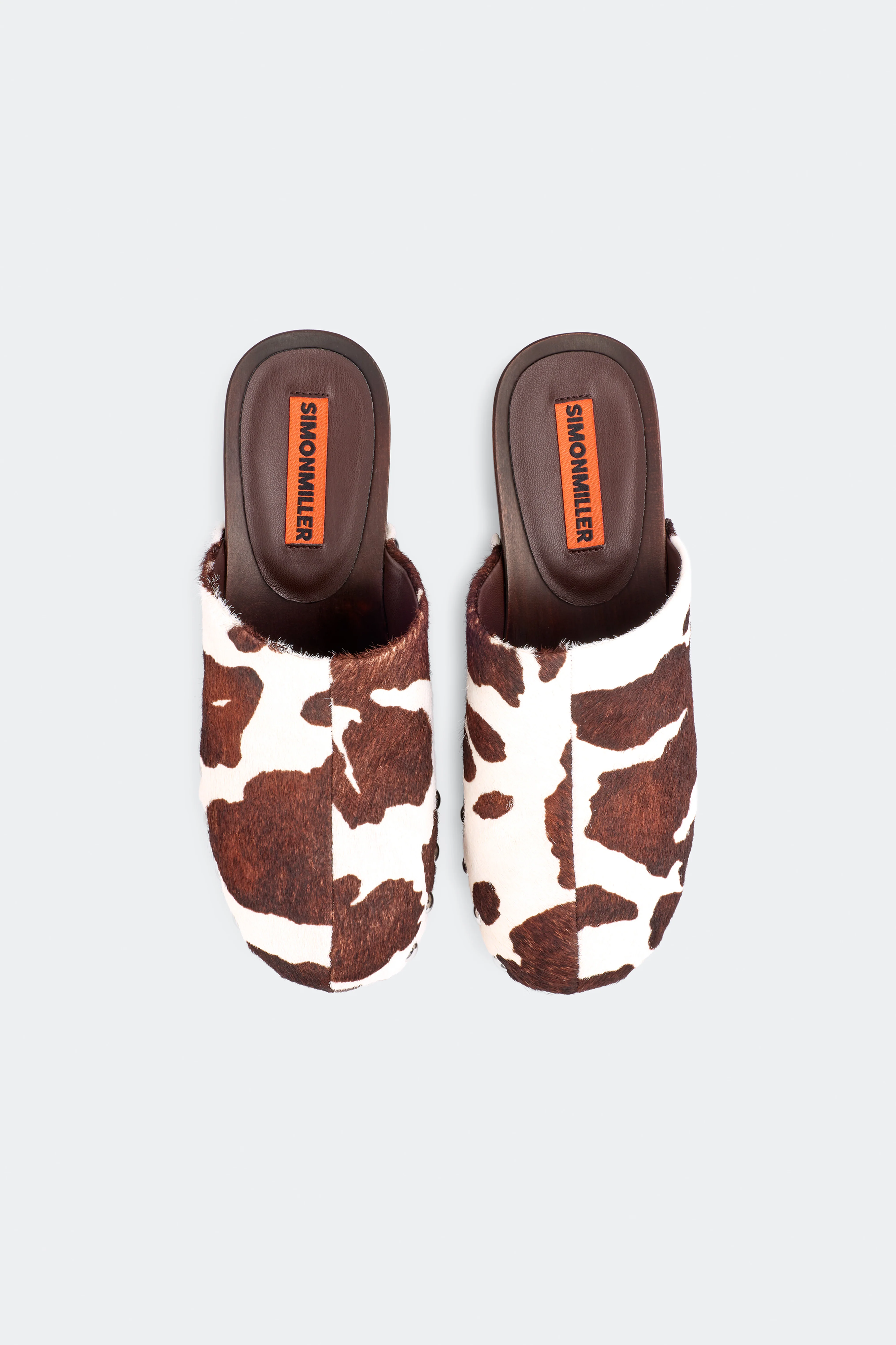 Rio Wood Clog In Cow Print - Image 2
