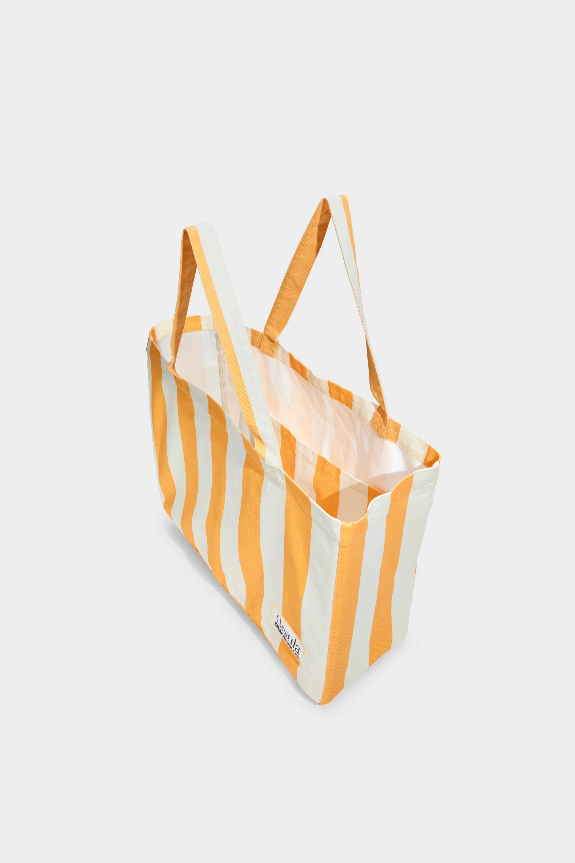 SM X URSULA TOTE IN SUNGOLD/ECRU STRIPE - Image 3