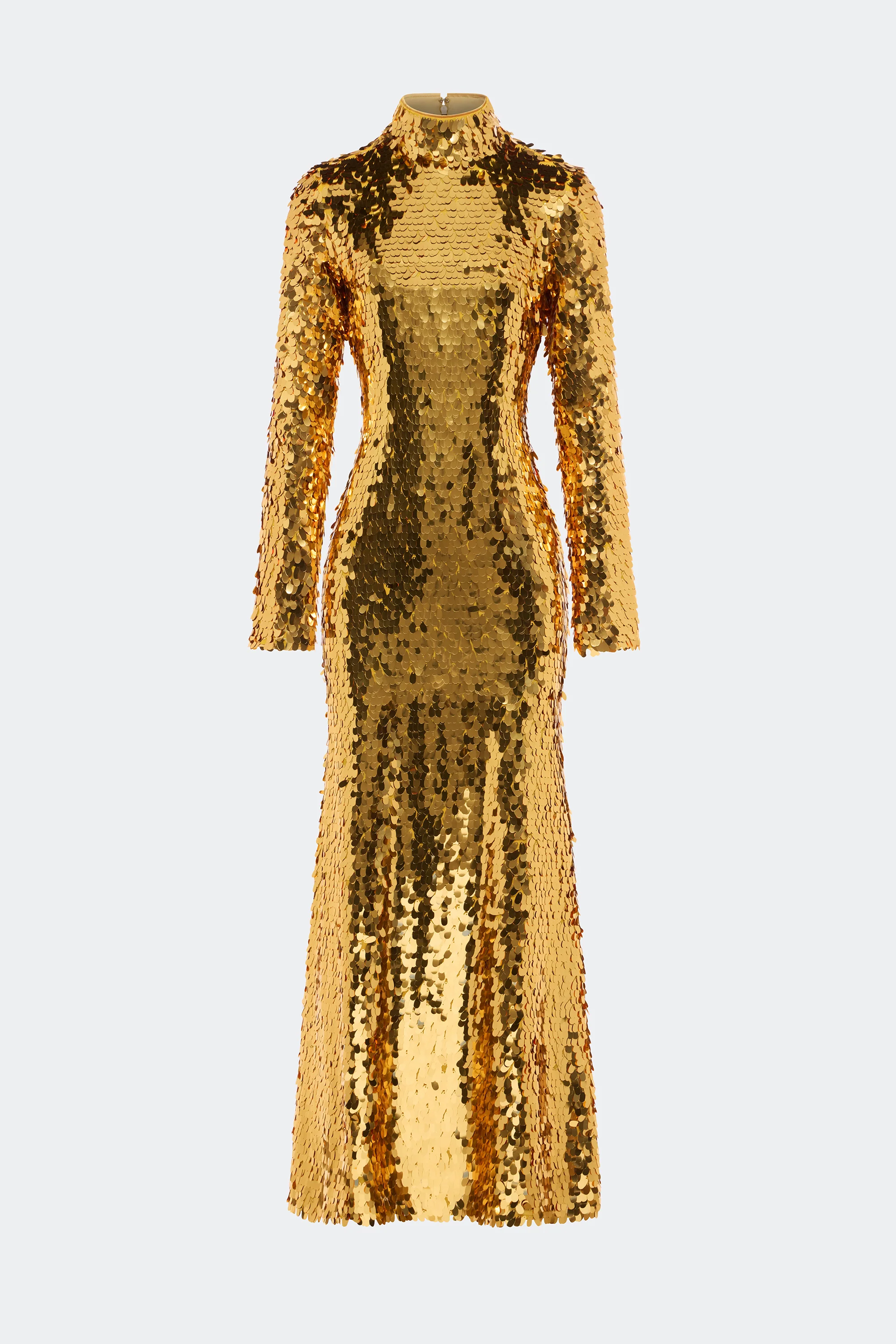 Sculpty Sequin Dress In Star Gold