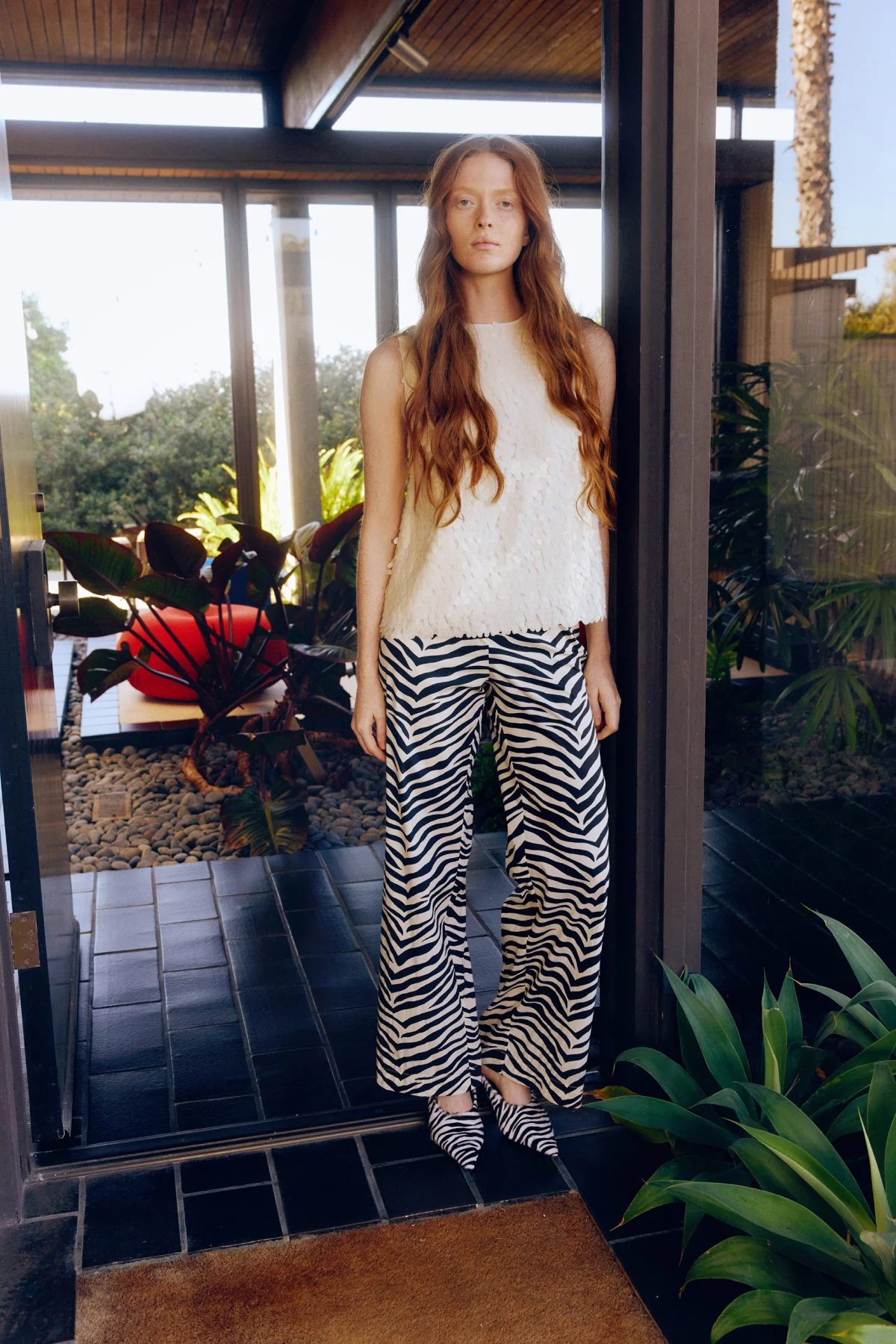 Shirley Sequin Top In Bone - Image 4