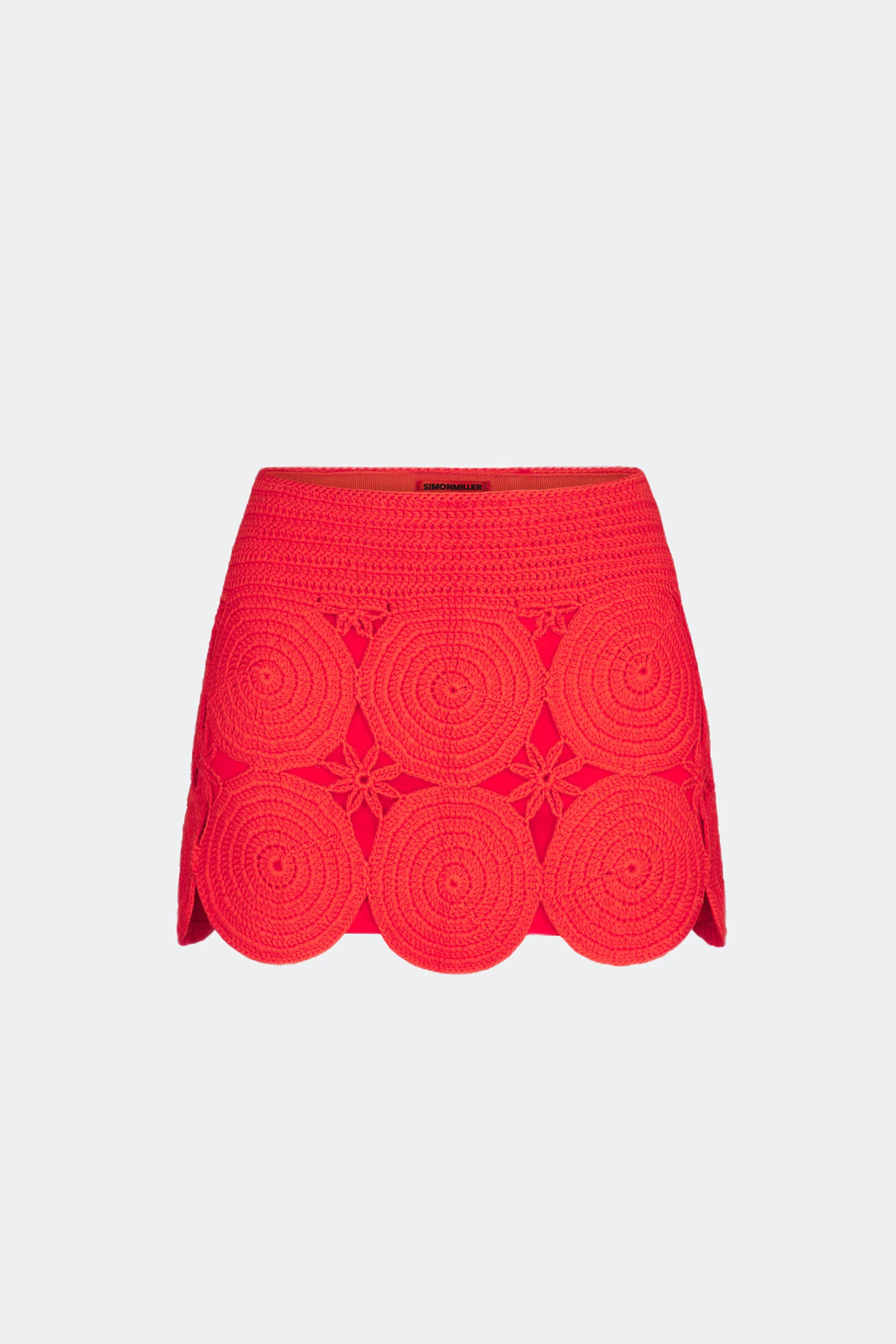 Beep Beep Mini Skirt in Coral Red