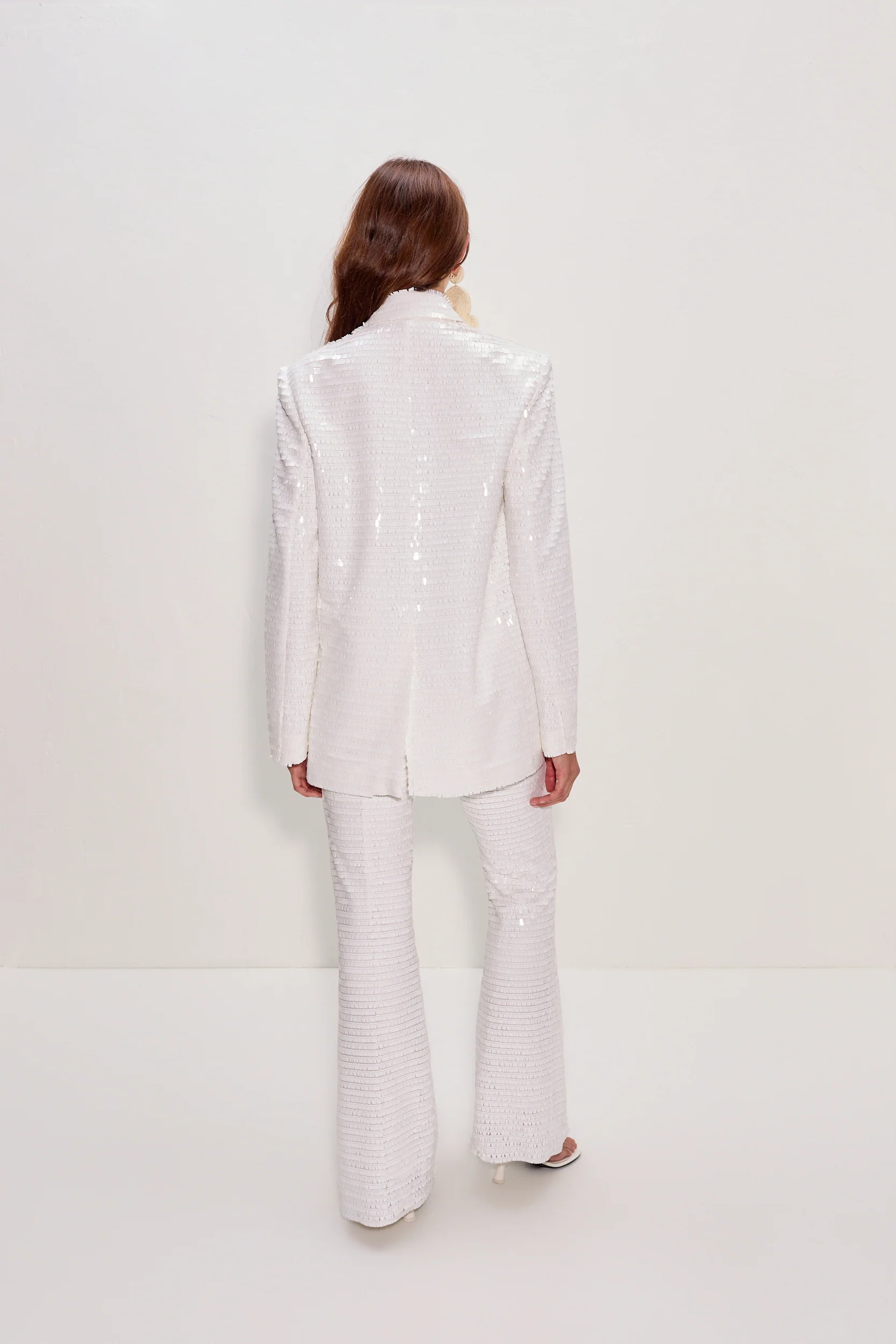 Lennox Sequin Jacket In Macadamia - Image 4