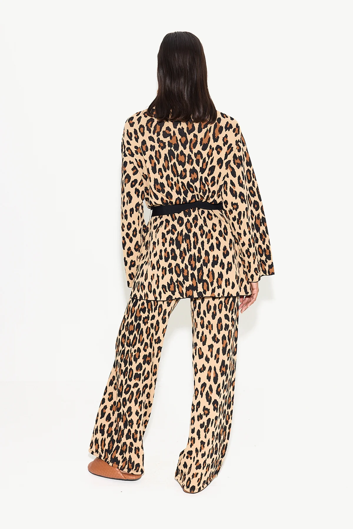 Max Belted Knit Cardigan in Cheetah - Image 4