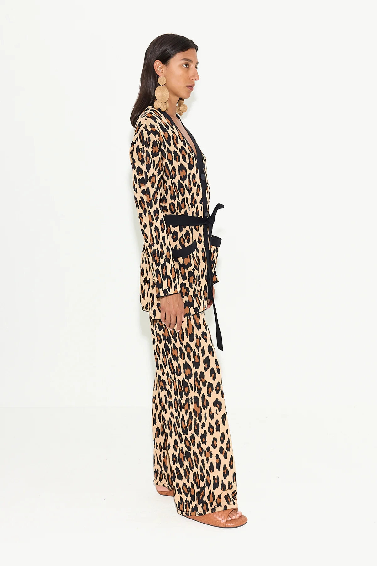 Max Belted Knit Cardigan in Cheetah - Image 5